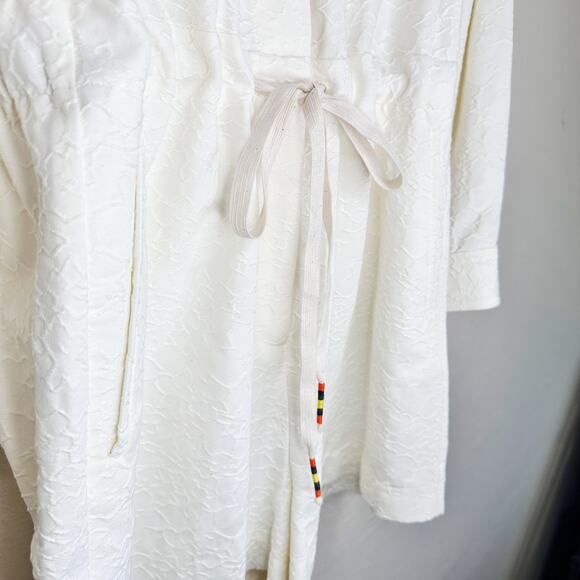 NWT J Crew Embroidered Floral Long Sleeve Tie Waist Cream Utility Romper 14 - Picture 5 of 16